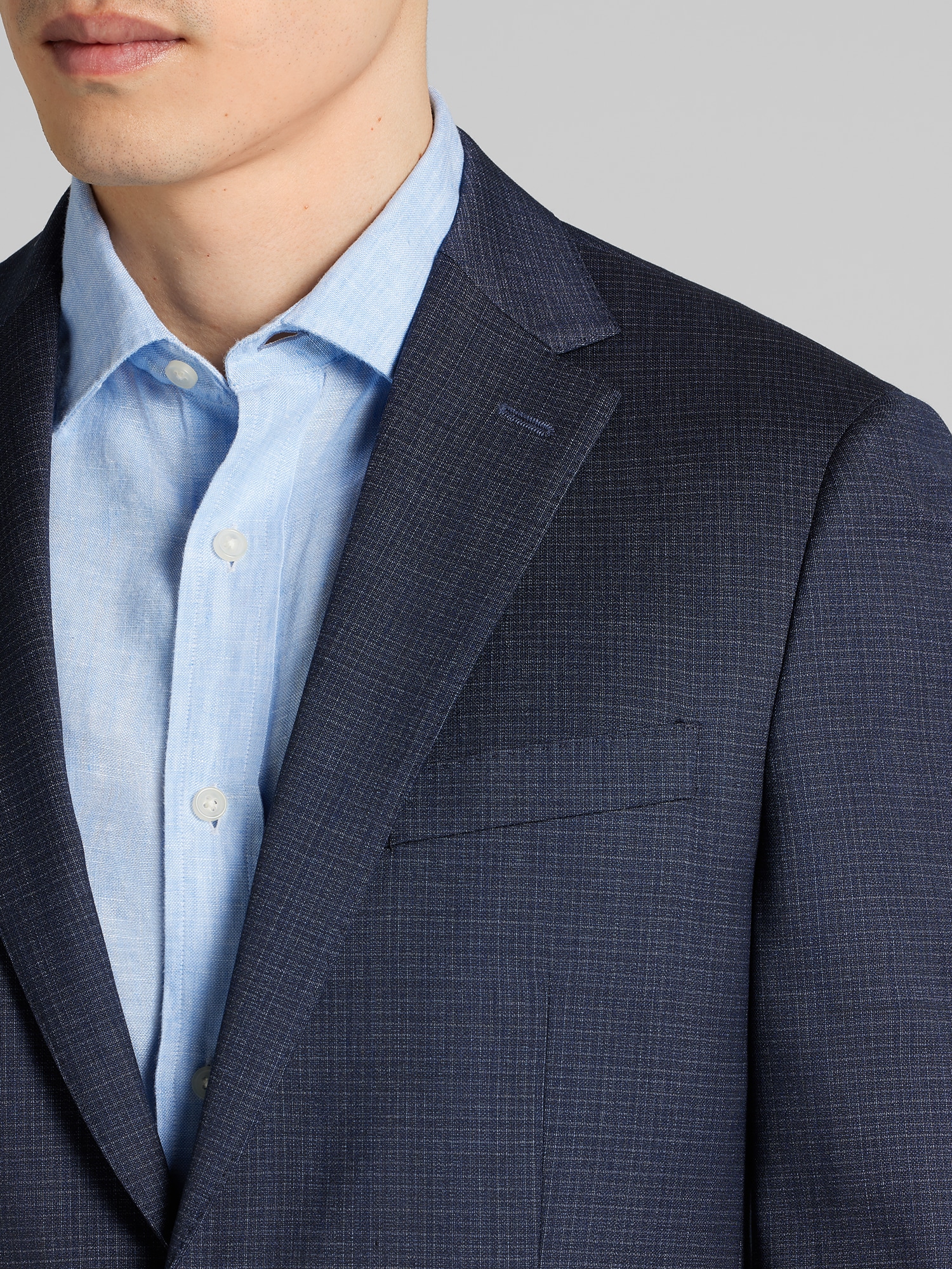 Slim Fit Check Suit Jacket