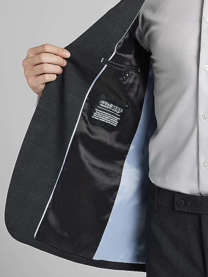Awearness Kenneth Cole Modern Fit Plaid Suit