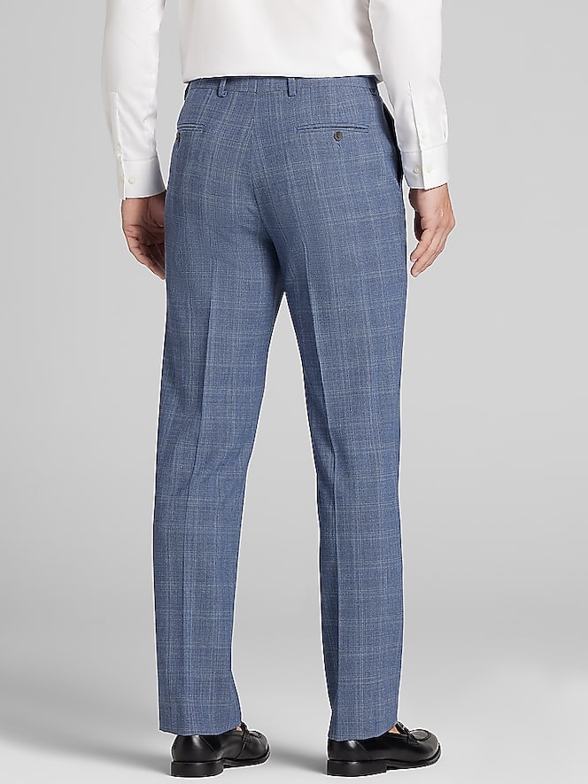 Pronto Uomo Platinum Modern Fit Plaid Suit Pants