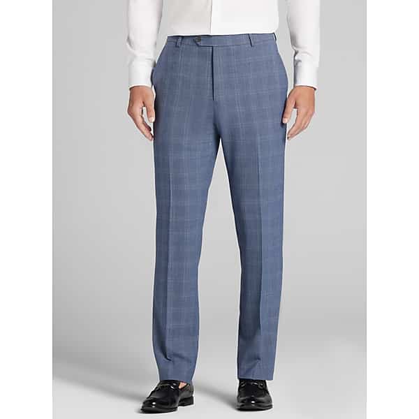 Pronto Uomo Platinum Men's Modern Fit Plaid Suit Pants Blue Plaid - Size: 40W x 30L - Only Available at Men's Wearhouse