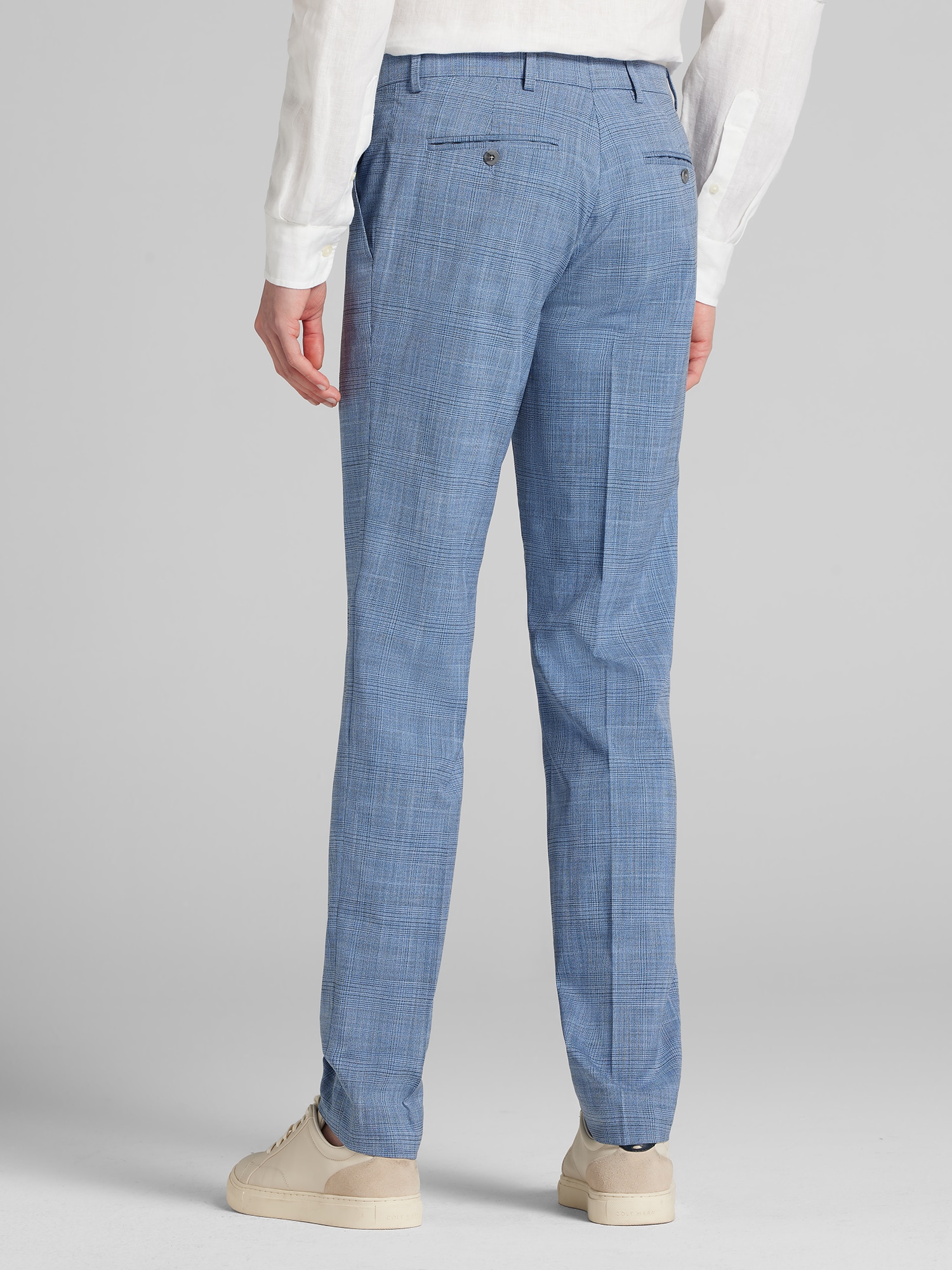 Skinny Fit Windowpane Dress Pants