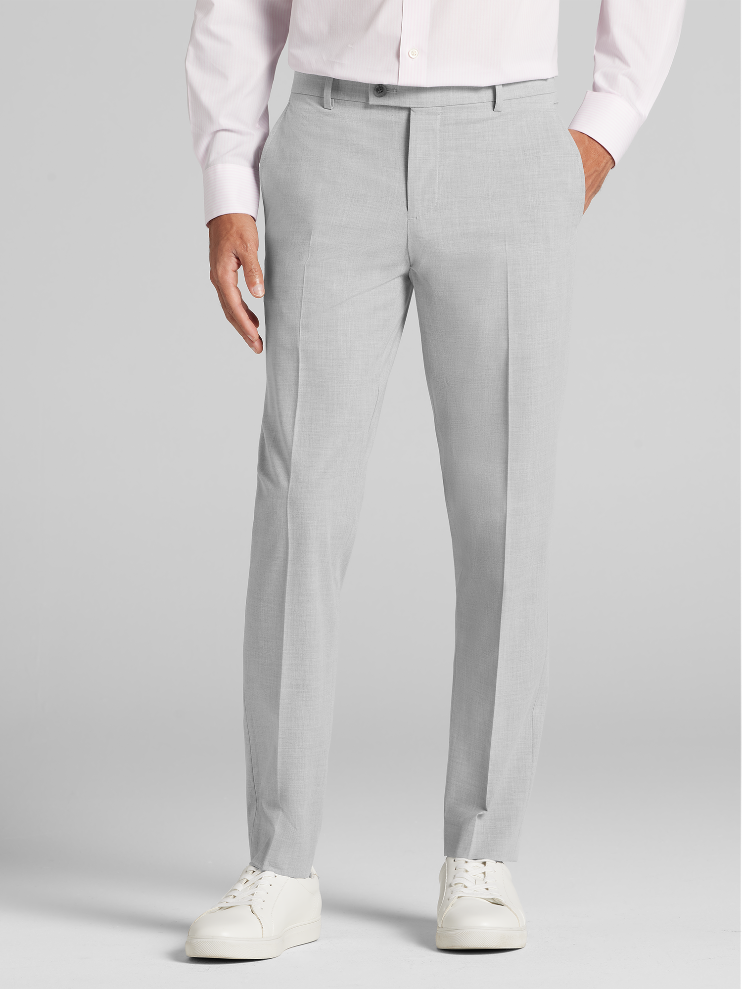 Egara Skinny Fit Suit Pants, Light Grey - Gray | Men's Wearhouse