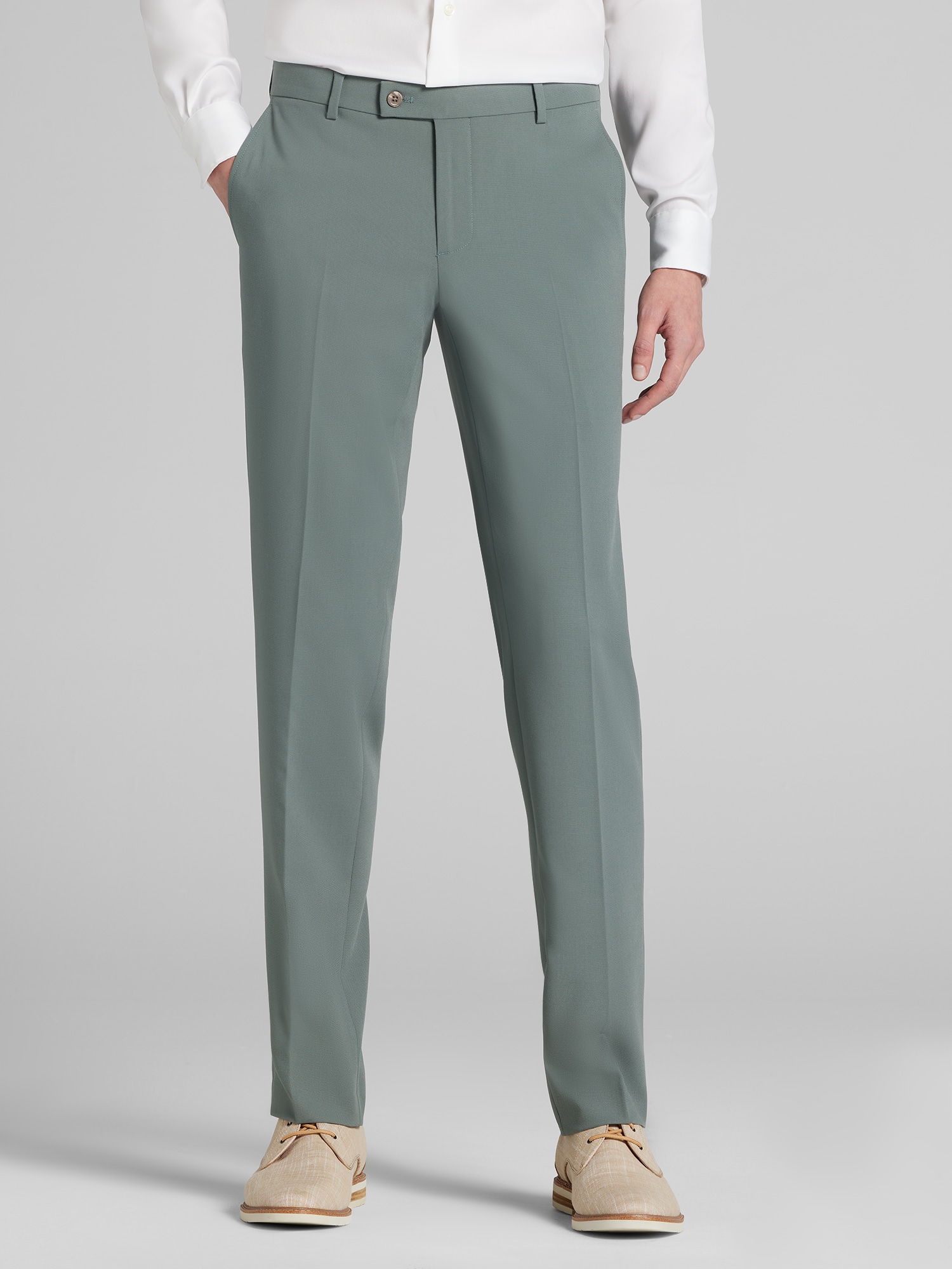 Egara Skinny Fit Men's Suit Pants In Green