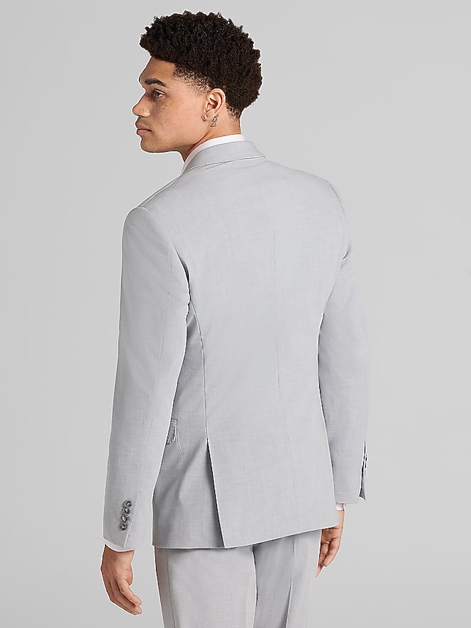 Egara Skinny Fit Notch Lapel Suit Jacket, Light Grey - Image 3 of 7