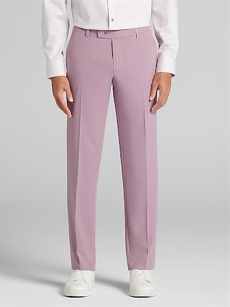 chinese dress ladies Concitor Men's Dress Pants Blush Dusty Rose Pink Trousers Flat Front 38 x  32 at Amazon Men's Clothing store main image 0