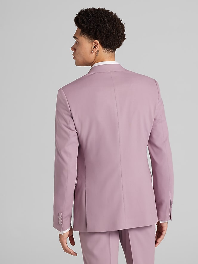 Egara Skinny Fit Peak Lapel Suit Jacket, Dusty Rose - Image 3 of 7