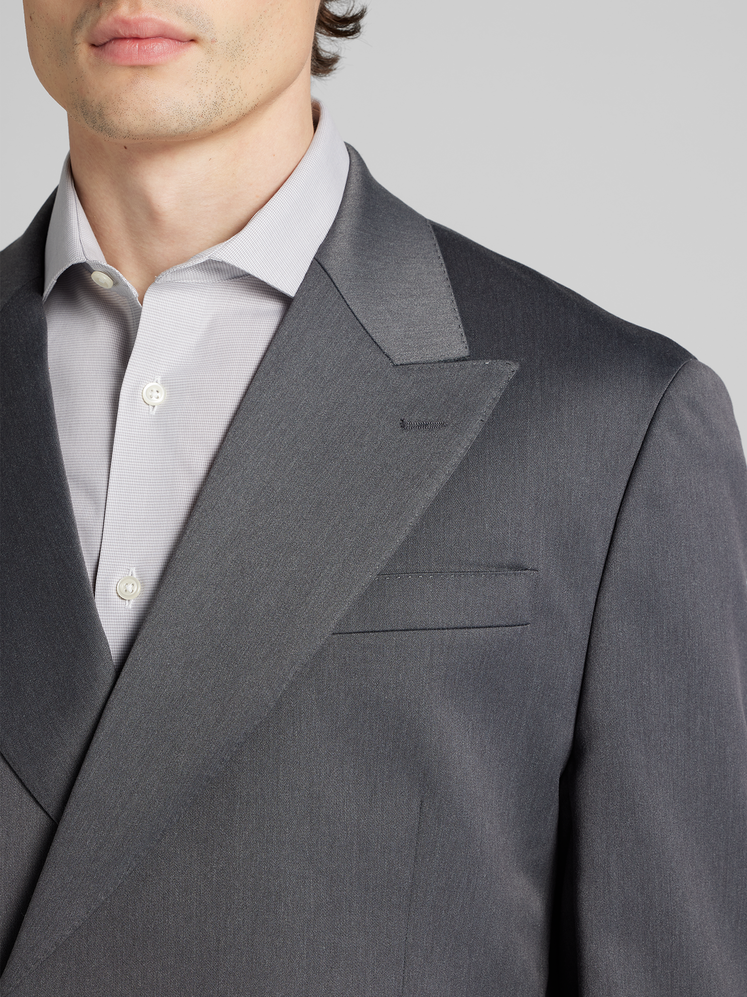 Relaxed Fit Double Breasted Suit Jacket