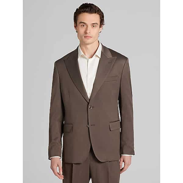 Egara Relaxed Fit Men's Suit Jacket Light Brown - Size: 47 Regular