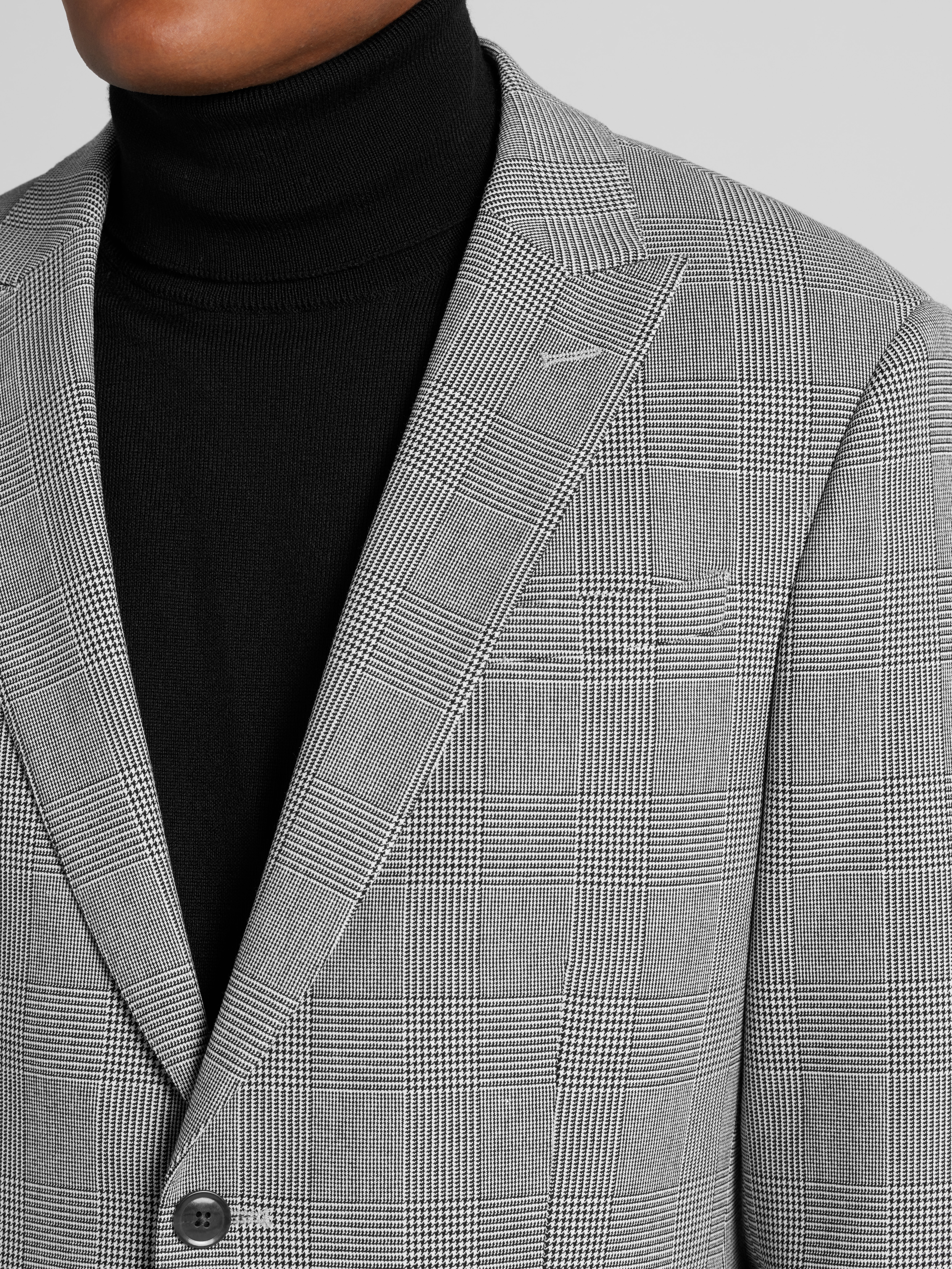 Skinny Fit Plaid Suit