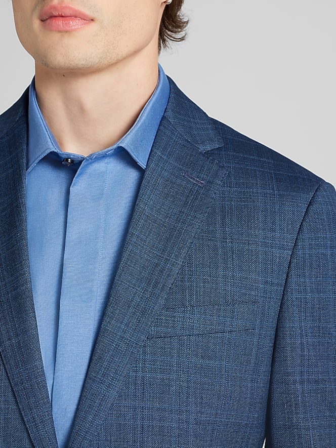Awearness Kenneth Cole Slim Fit Plaid Suit Jacket