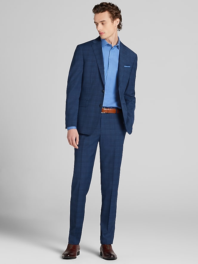 Awearness Kenneth Cole Slim Fit Plaid Suit Jacket