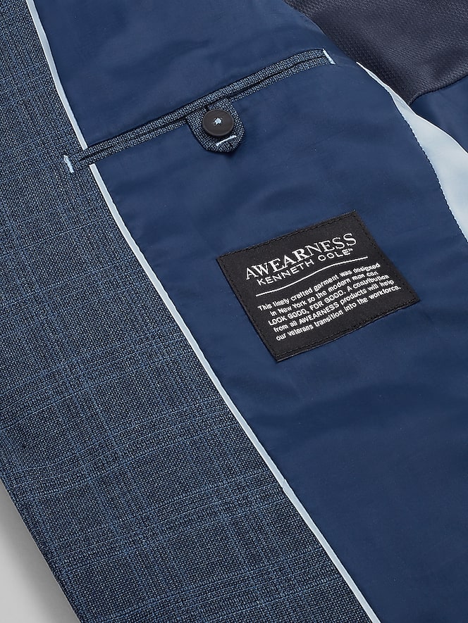 Awearness Kenneth Cole Slim Fit Plaid Suit Jacket