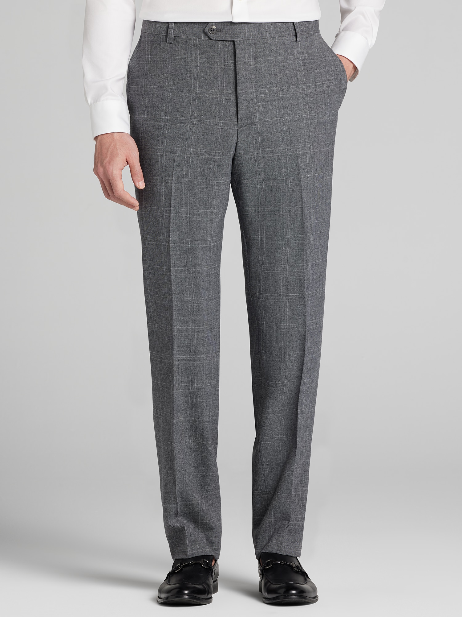 美品✨JOSEPH ABBOUD 3ピース チェックスーツ 洗濯○ ストレッチ Joseph Abboud Classic Fit Suit Pants, Grey Plaid - Gray | Men's
