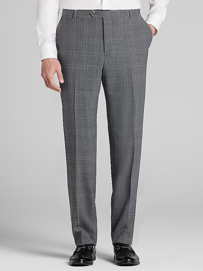 Joseph Abboud Classic Fit Plaid Suit Pants