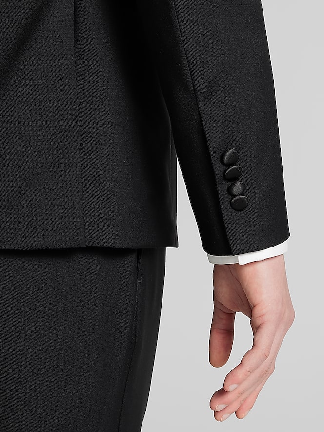 Calvin Klein Slim Fit Satin Edged Notch Lape Wool Tuxedo