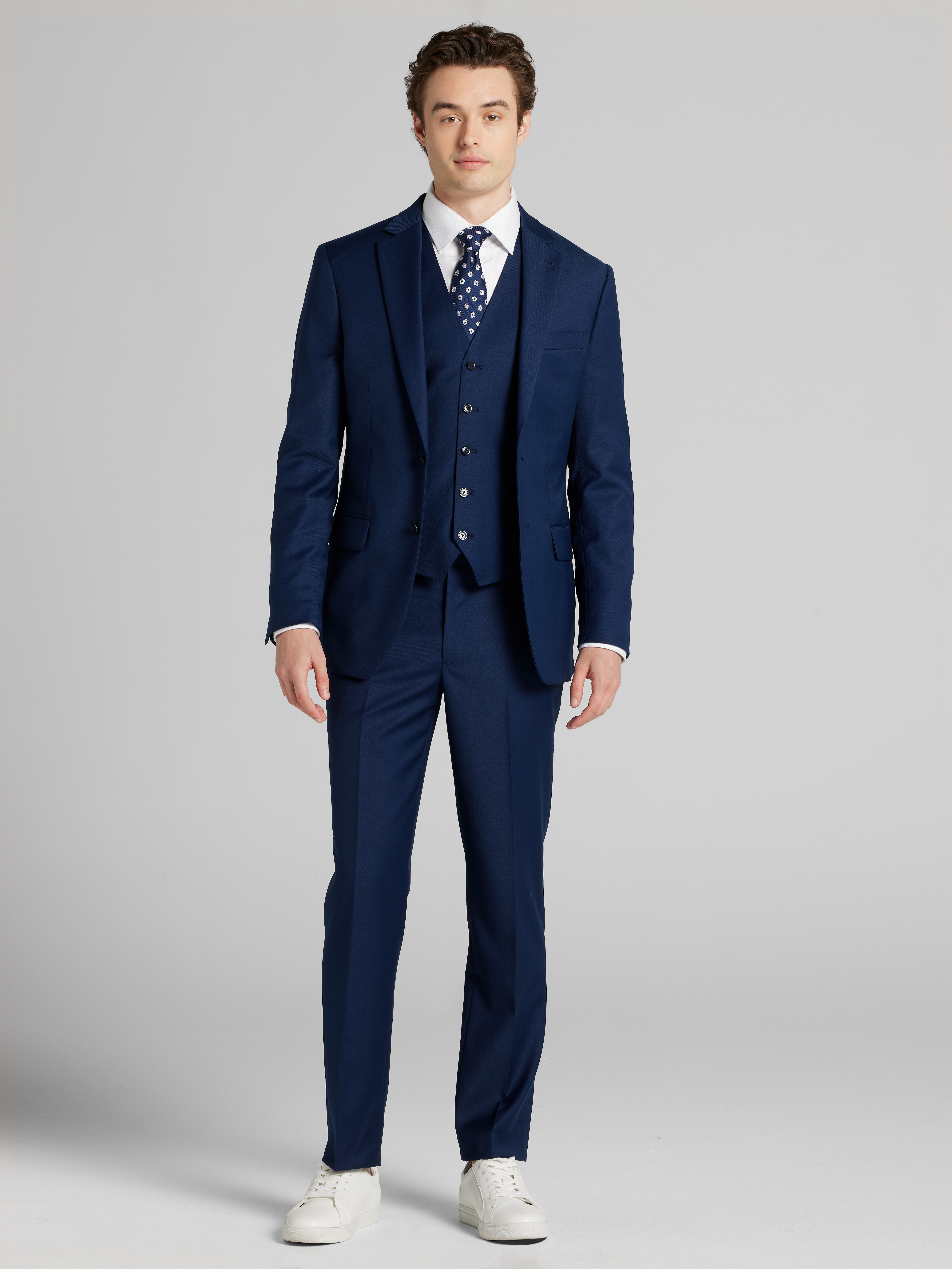 JOE Joseph Abboud Slim Fit Premium Wool Blend Suit, Blue/Postman