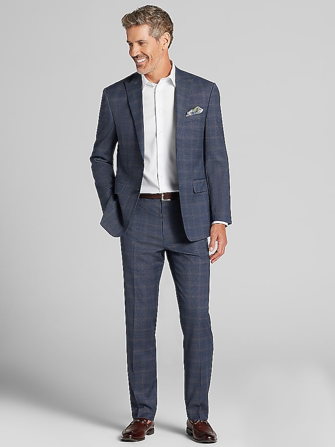 Awearness Kenneth Cole Modern Fit Plaid Suit Jacket