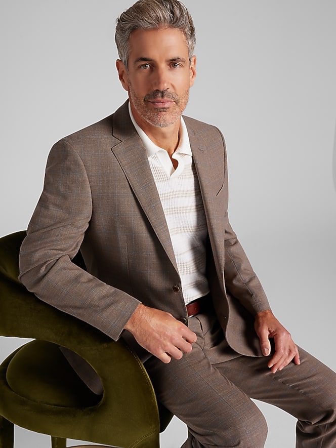 Joseph Abboud Classic Fit Windowpane Suit Jacket
