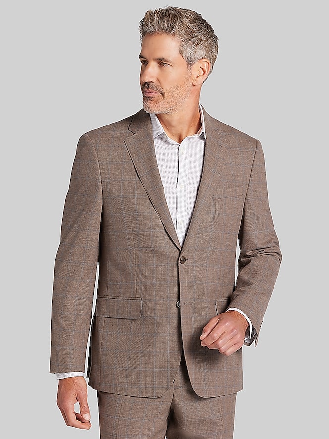 Joseph Abboud Classic Fit Windowpane Suit Jacket