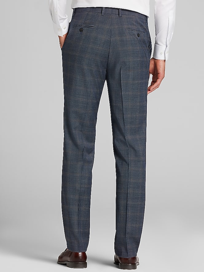 Awearness Kenneth Cole Modern Fit Plaid Suit Pants