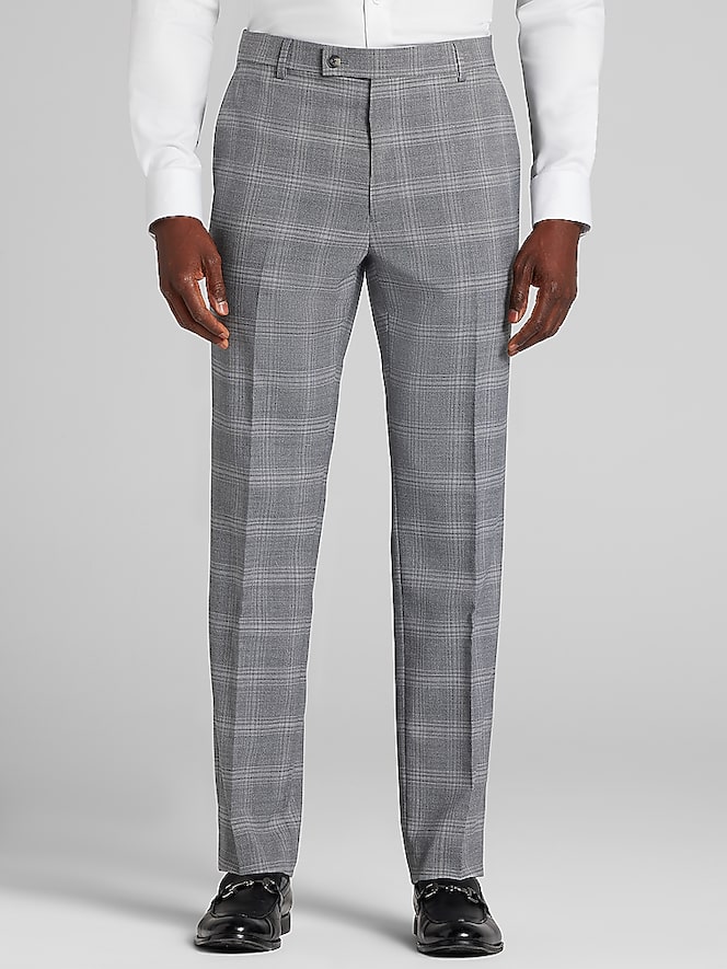 Awearness Kenneth Cole Modern Fit Plaid Suit Pants