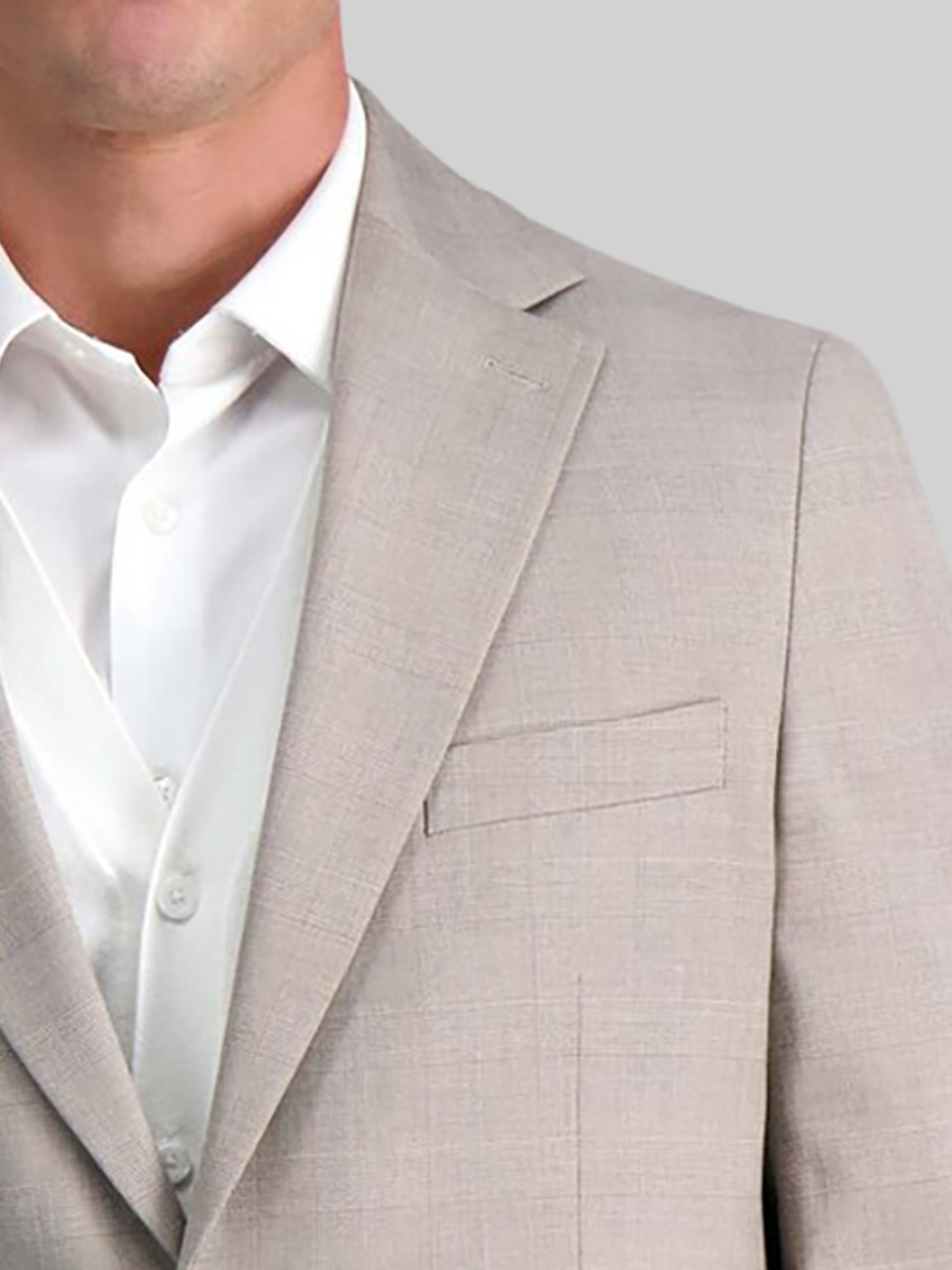 Tailored Fit Premium Stretch Plaid Suit Jacket