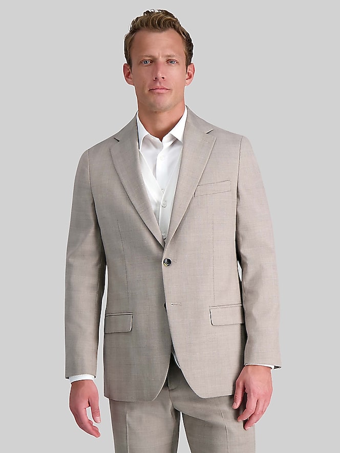 Haggar Tailored Fit Premium Stretch Plaid Suit Jacket