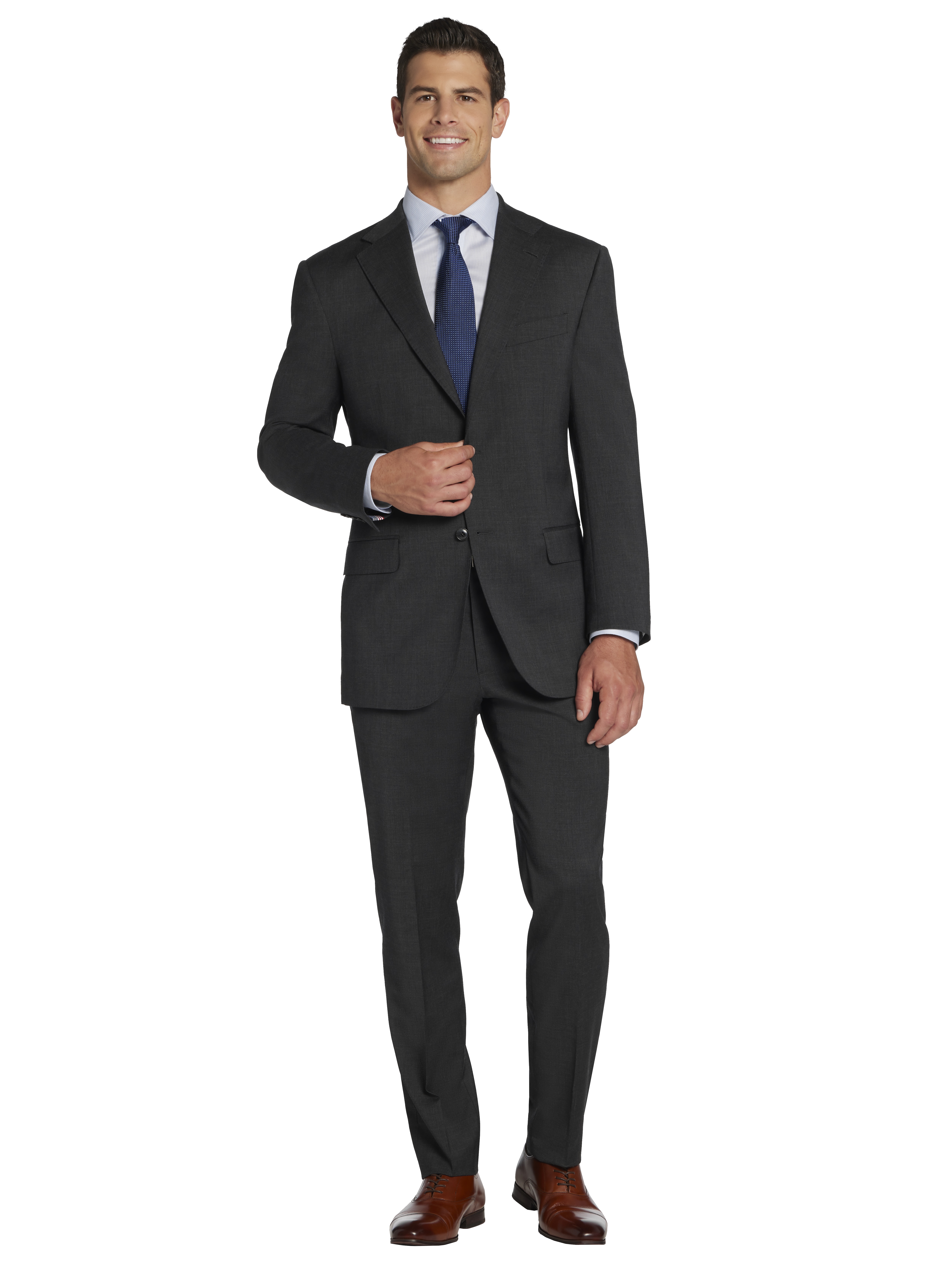 Joseph Abboud Classic Fit Premium Wool Men's Suit Charcoal In Gray