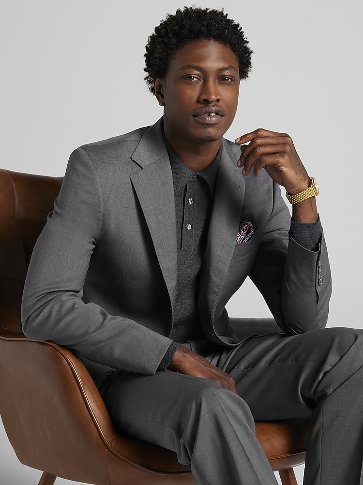 Joseph Abboud American Bespoke Modern Fit Wool Half Lined Suit