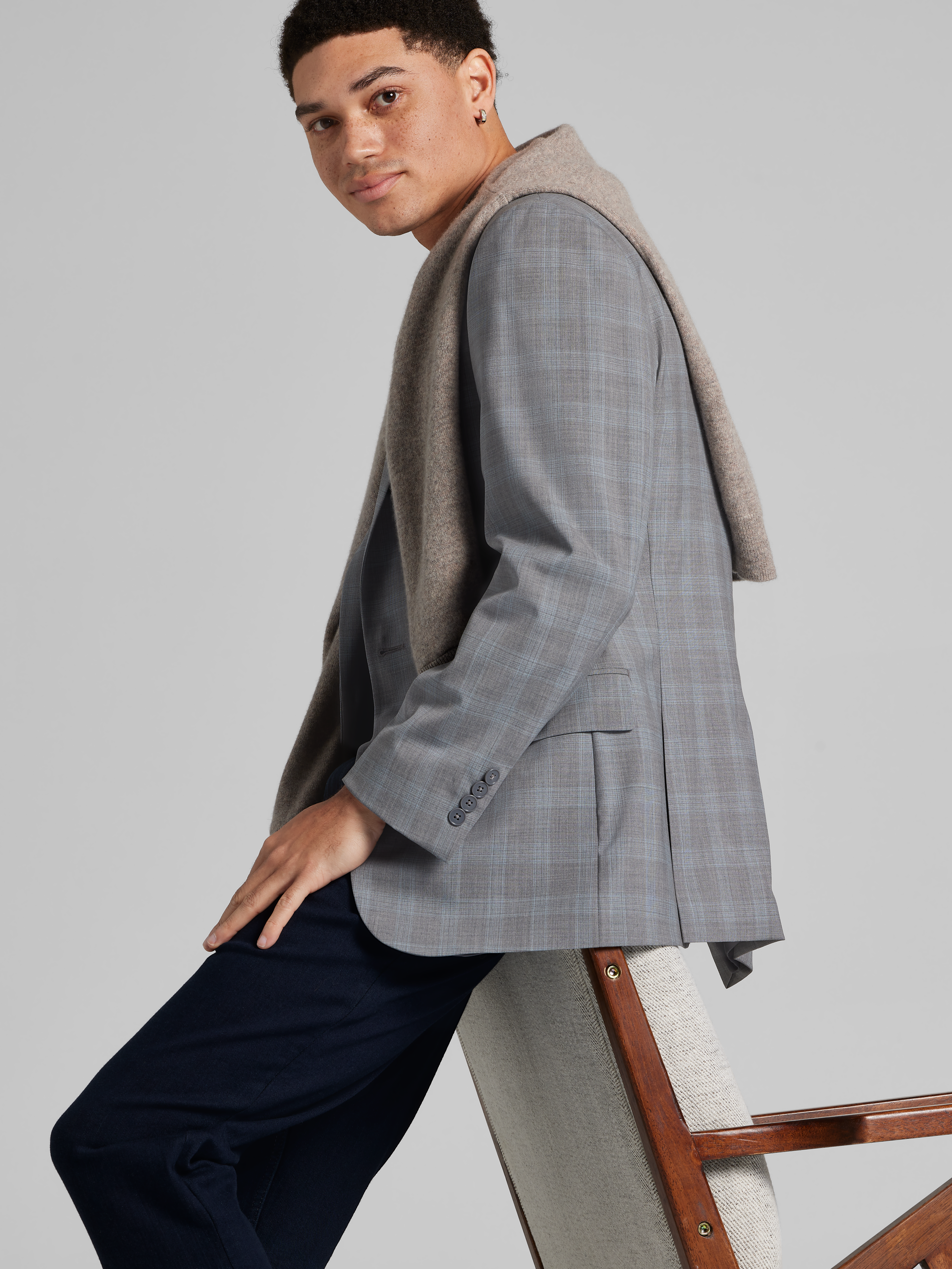 Slim Fit Wool Blend Suit