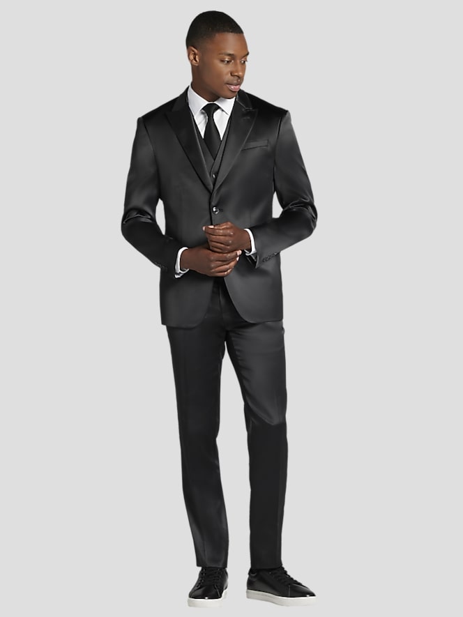 Egara Skinny Fit Shiny Suit