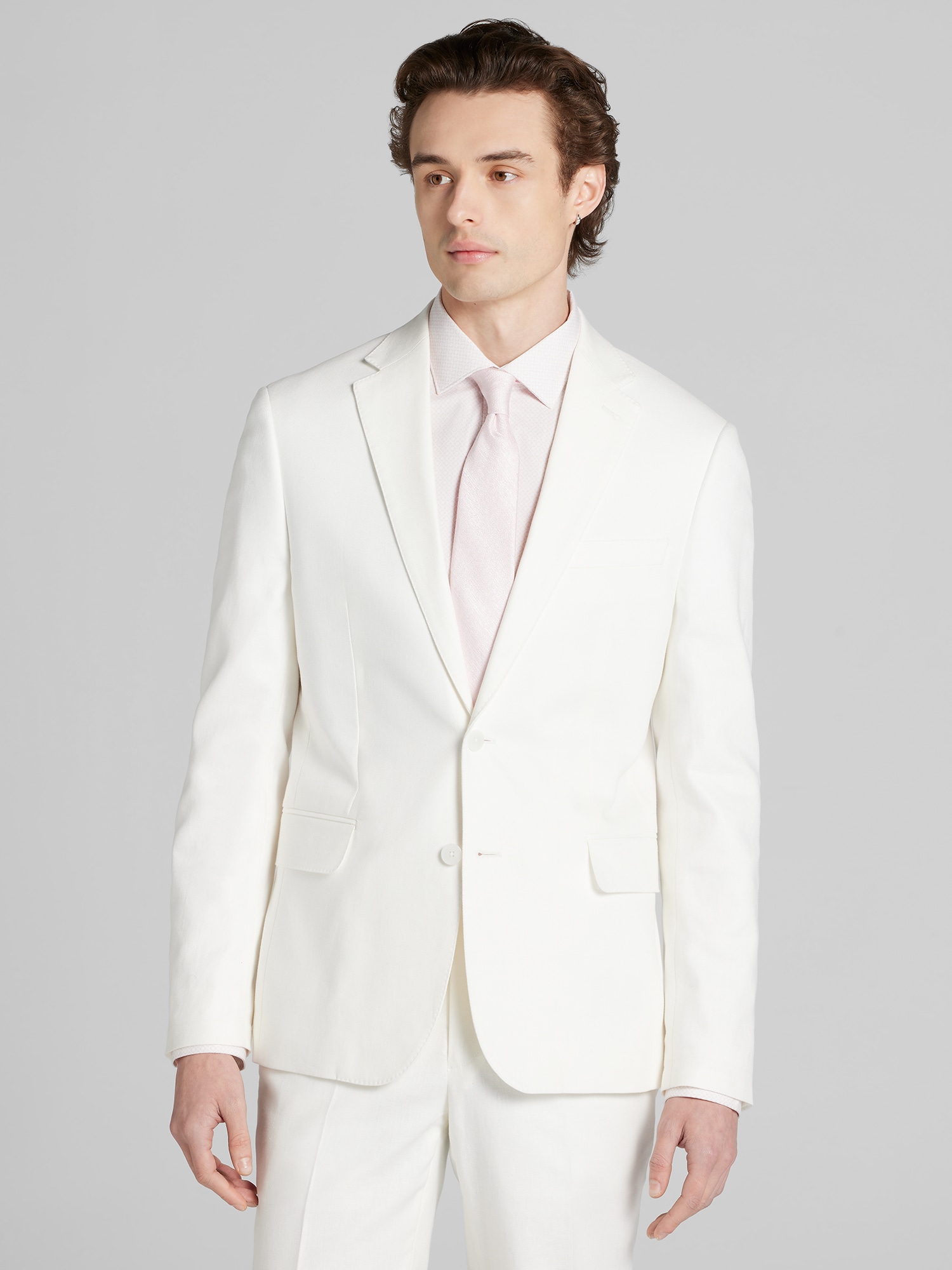 Slim Fit Suit Jacket | White - Size: 40 Long