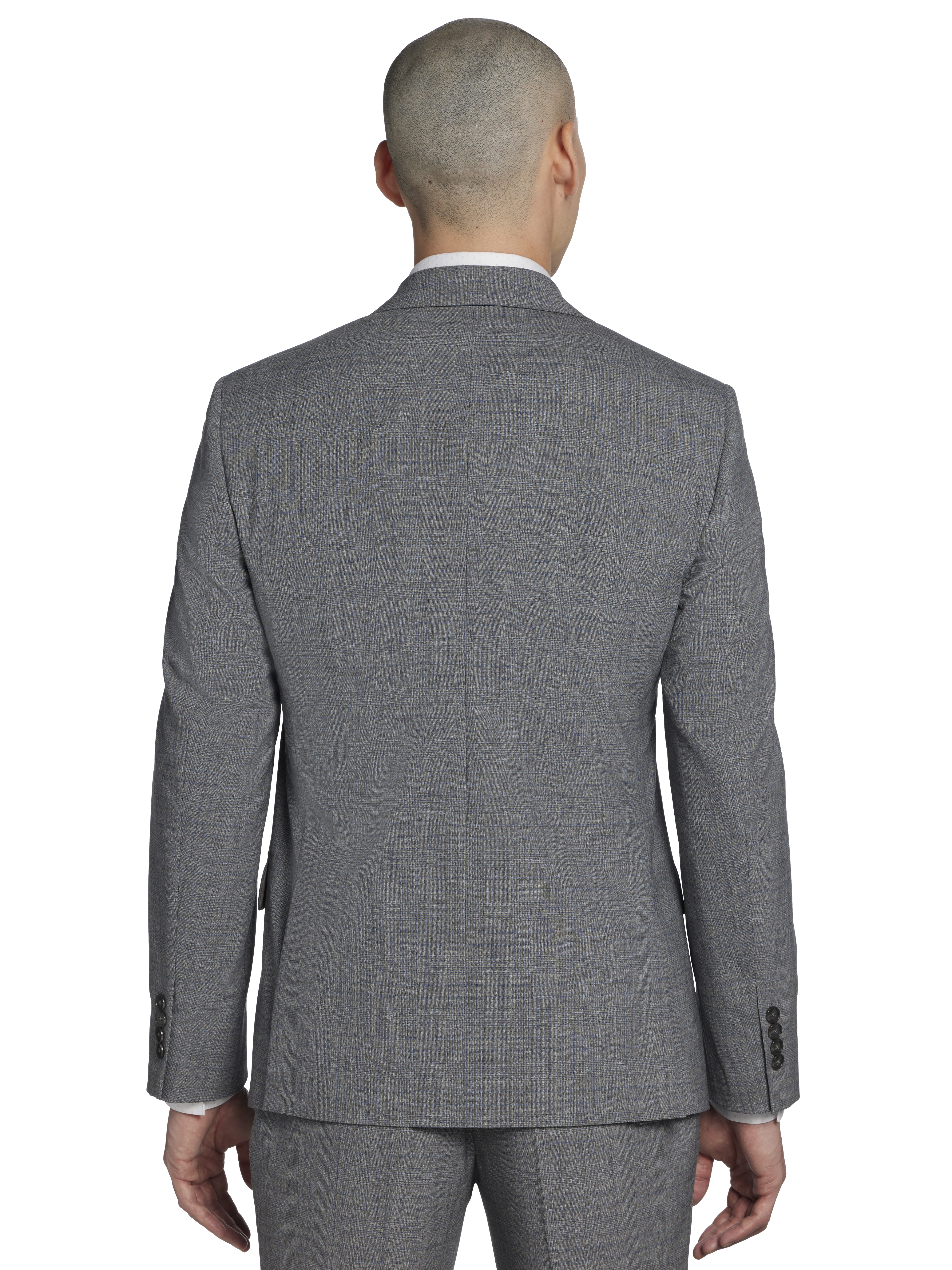 Slim Fit Wool Blend Plaid Suit