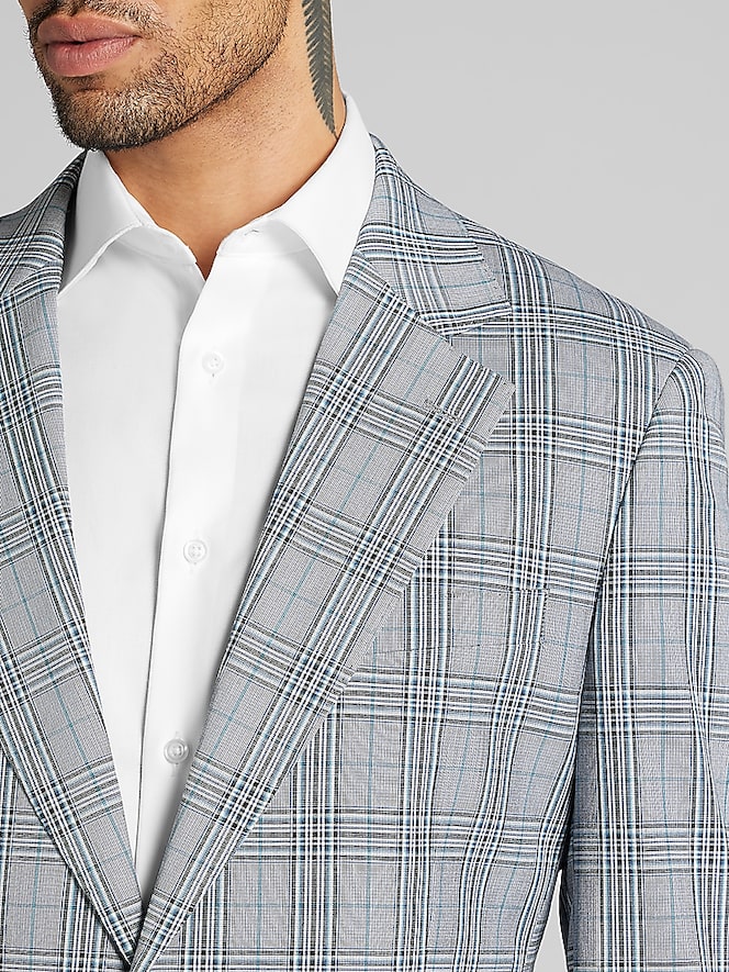 Joseph &Amp; Feiss Modern Fit Plaid Suit