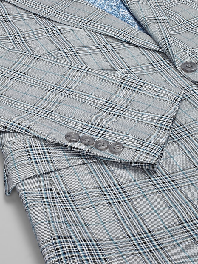 Joseph &Amp; Feiss Modern Fit Plaid Suit