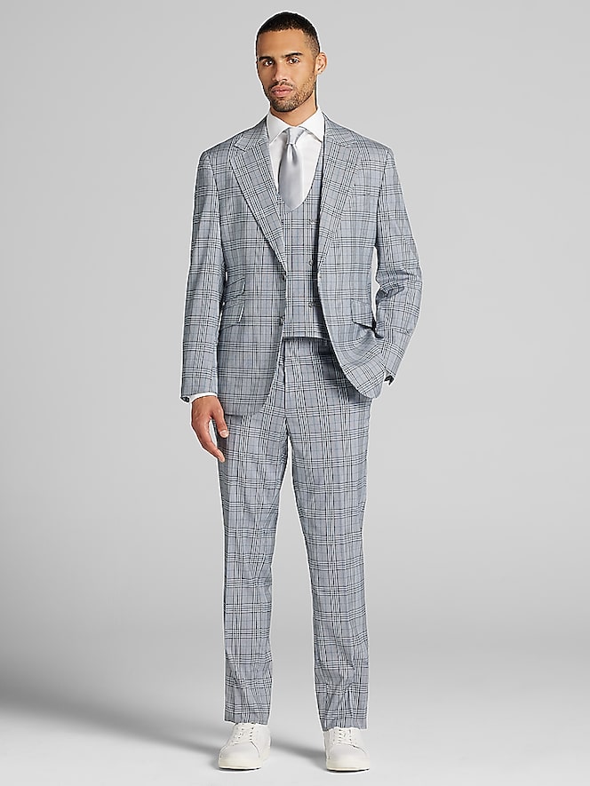 Joseph &Amp; Feiss Modern Fit Plaid Suit