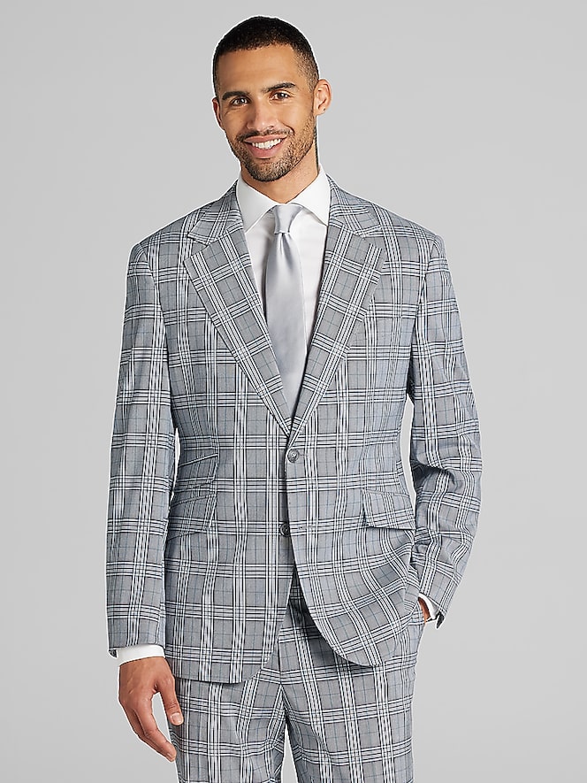 Joseph &Amp; Feiss Modern Fit Plaid Suit