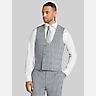 Joseph &Amp; Feiss Modern Fit Double-Breasted Plaid Scoop Vest