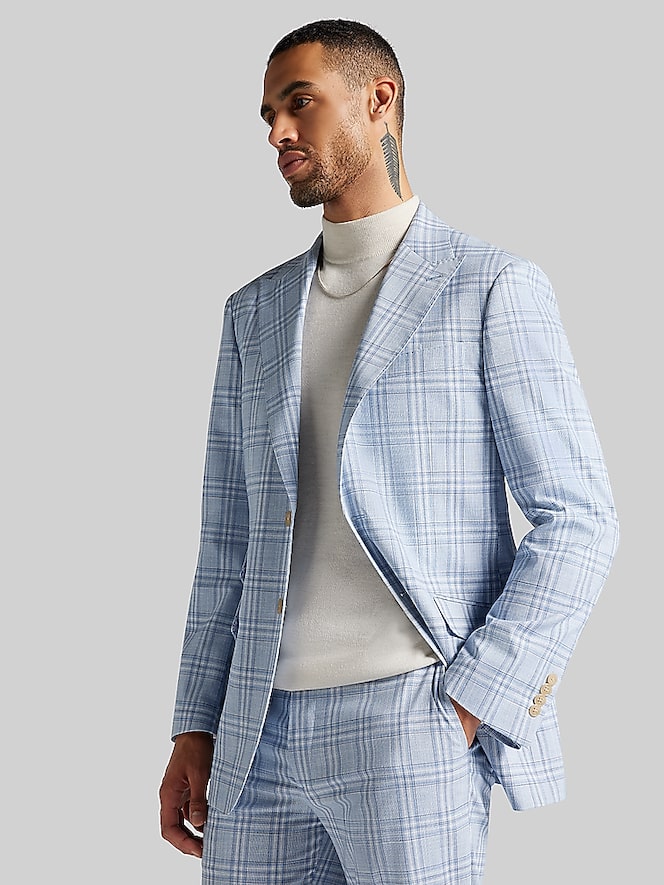 Joseph &Amp; Feiss Modern Fit Plaid Suit