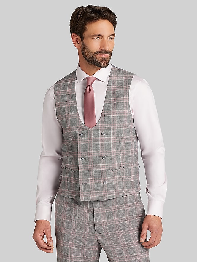 Joseph &Amp; Feiss Modern Fit Double-Breasted Scoop Vest