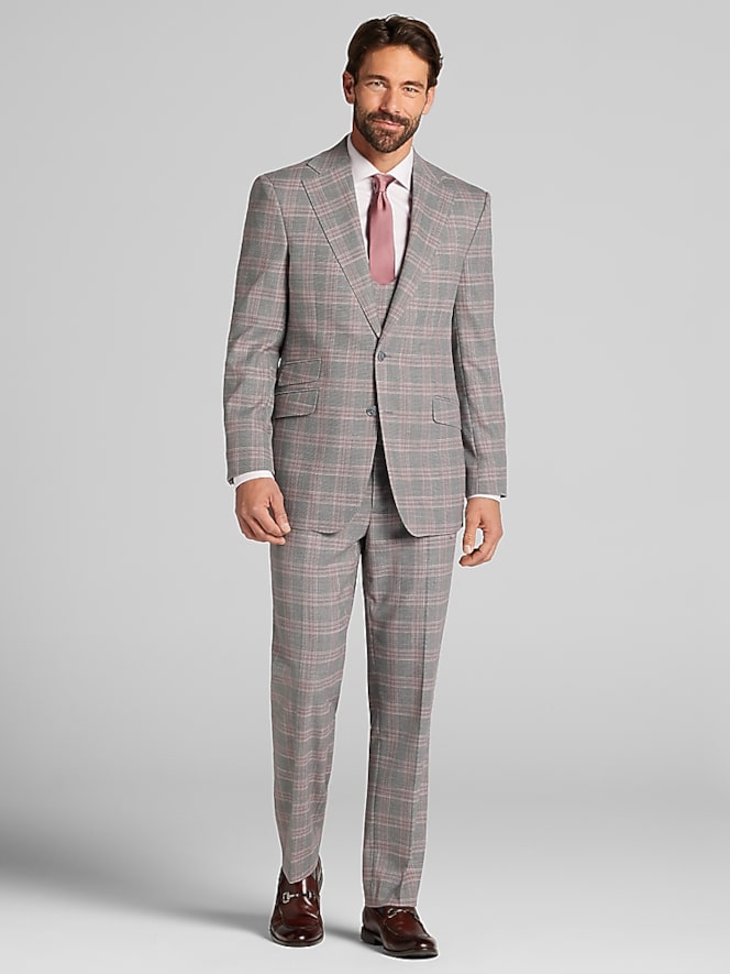 Joseph &Amp; Feiss Modern Fit Plaid Suit