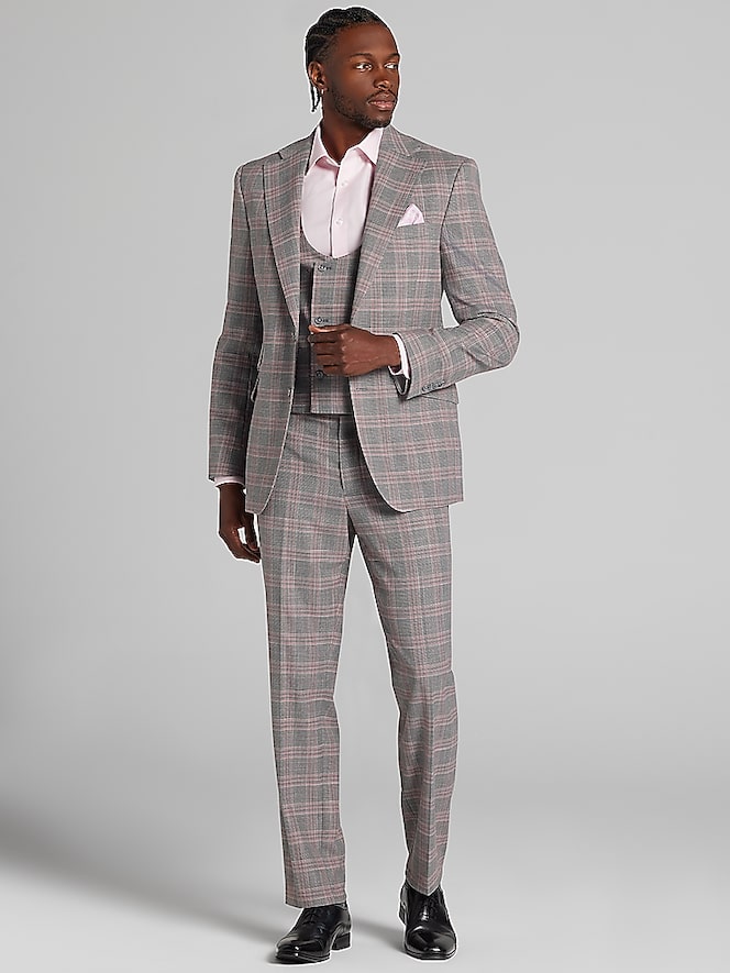 Joseph &Amp; Feiss Modern Fit Plaid Suit