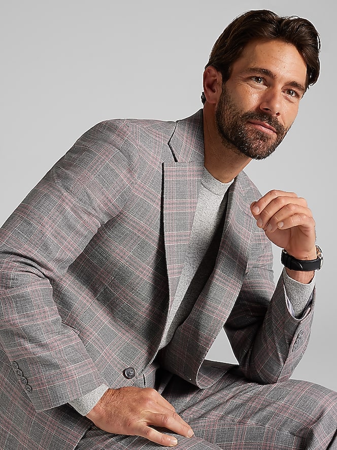 Joseph &Amp; Feiss Modern Fit Plaid Suit
