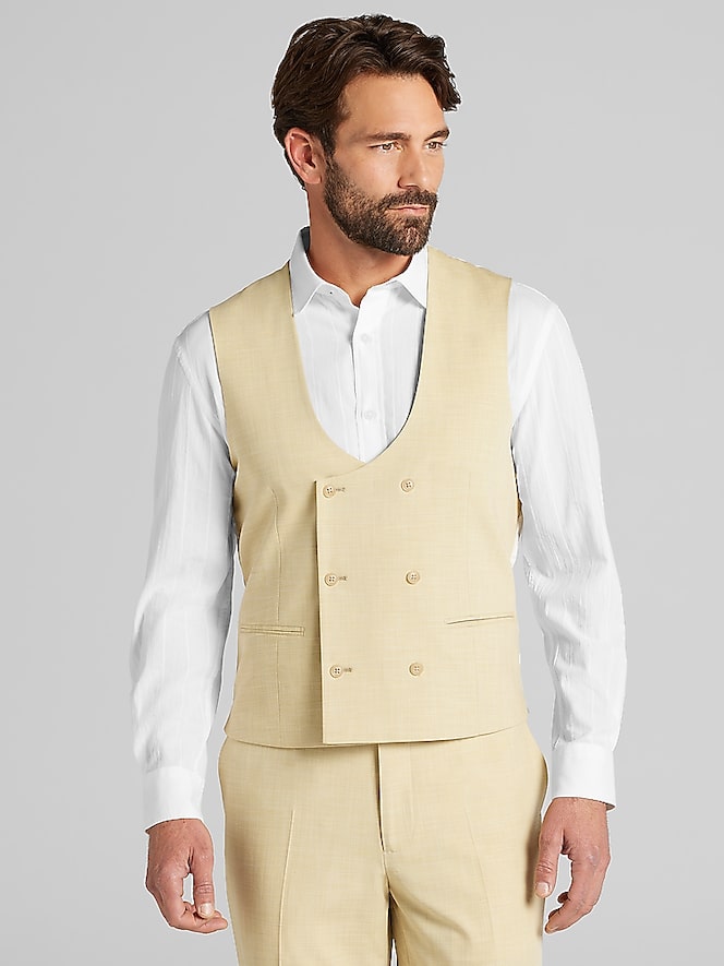 Joseph &Amp; Feiss Modern Fit Double-Breasted Scoop Vest