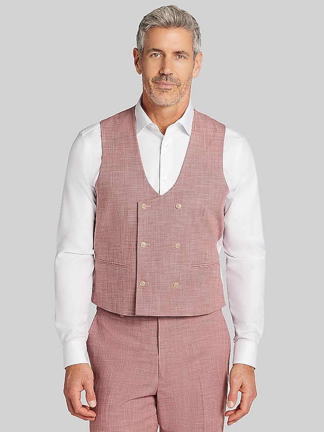 Joseph &Amp; Feiss Modern Fit Double-Breasted Scoop Vest