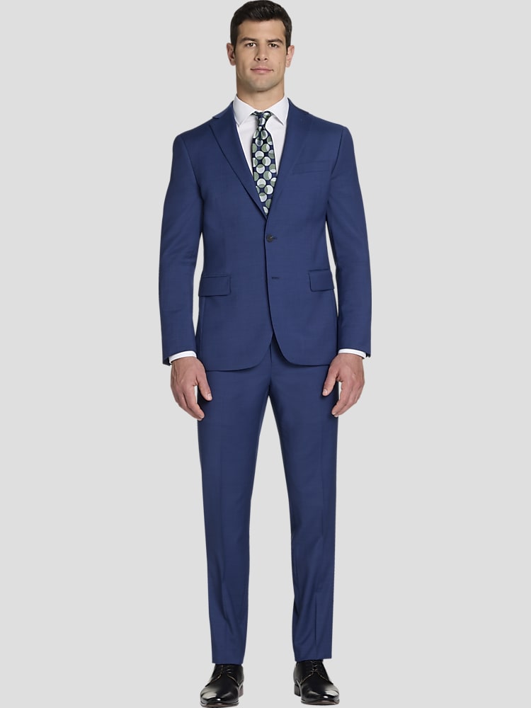 Awearness Kenneth Cole Modern Fit Suit, Blue/Postman - Big & Tall