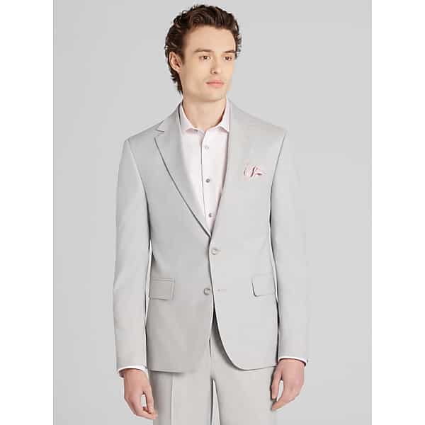 Joseph & Feiss Men's Slim Fit Washable Suit Jacket Light Grey - Size: 42 Long
