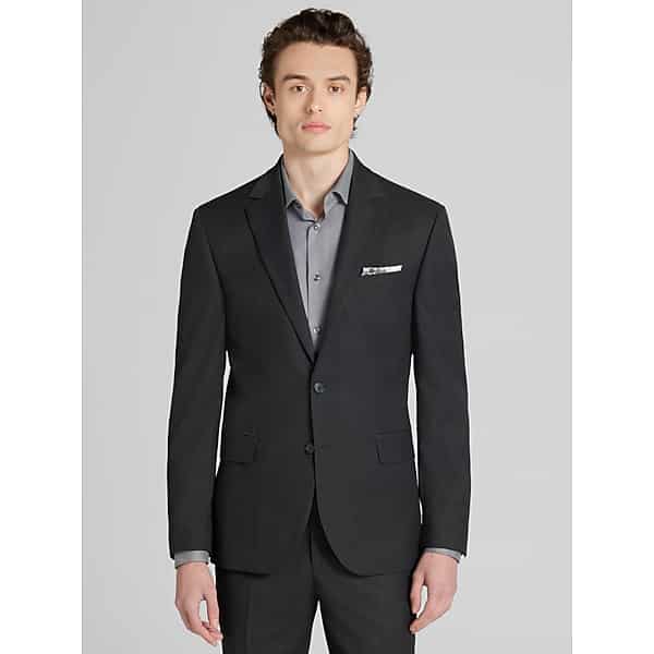 Joseph & Feiss Men's Slim Fit Washable Suit Jacket Charcoal - Size: 46 Long