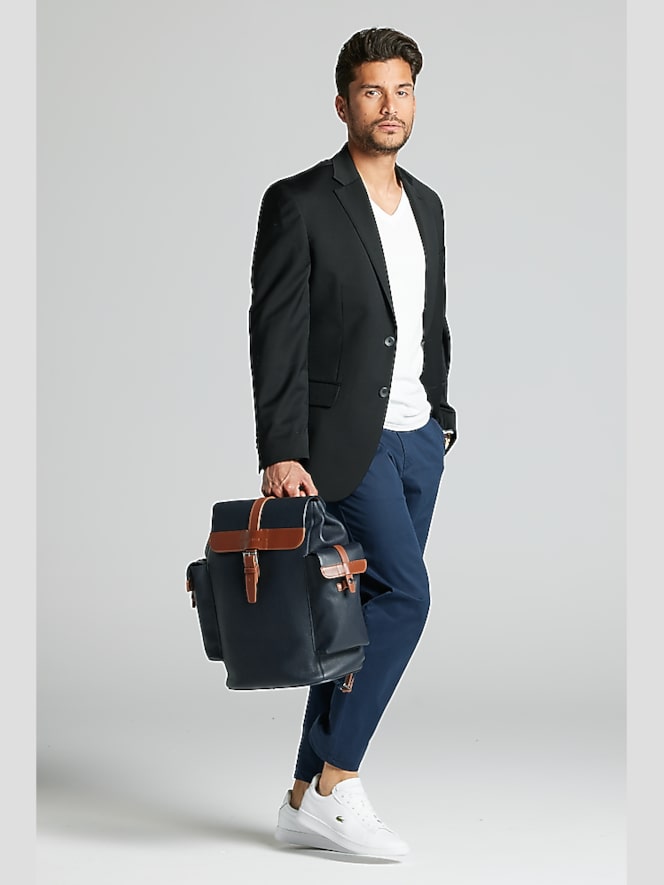 Awearness Kenneth Cole Modern Fit Wool Suit, Black - Big & Tall