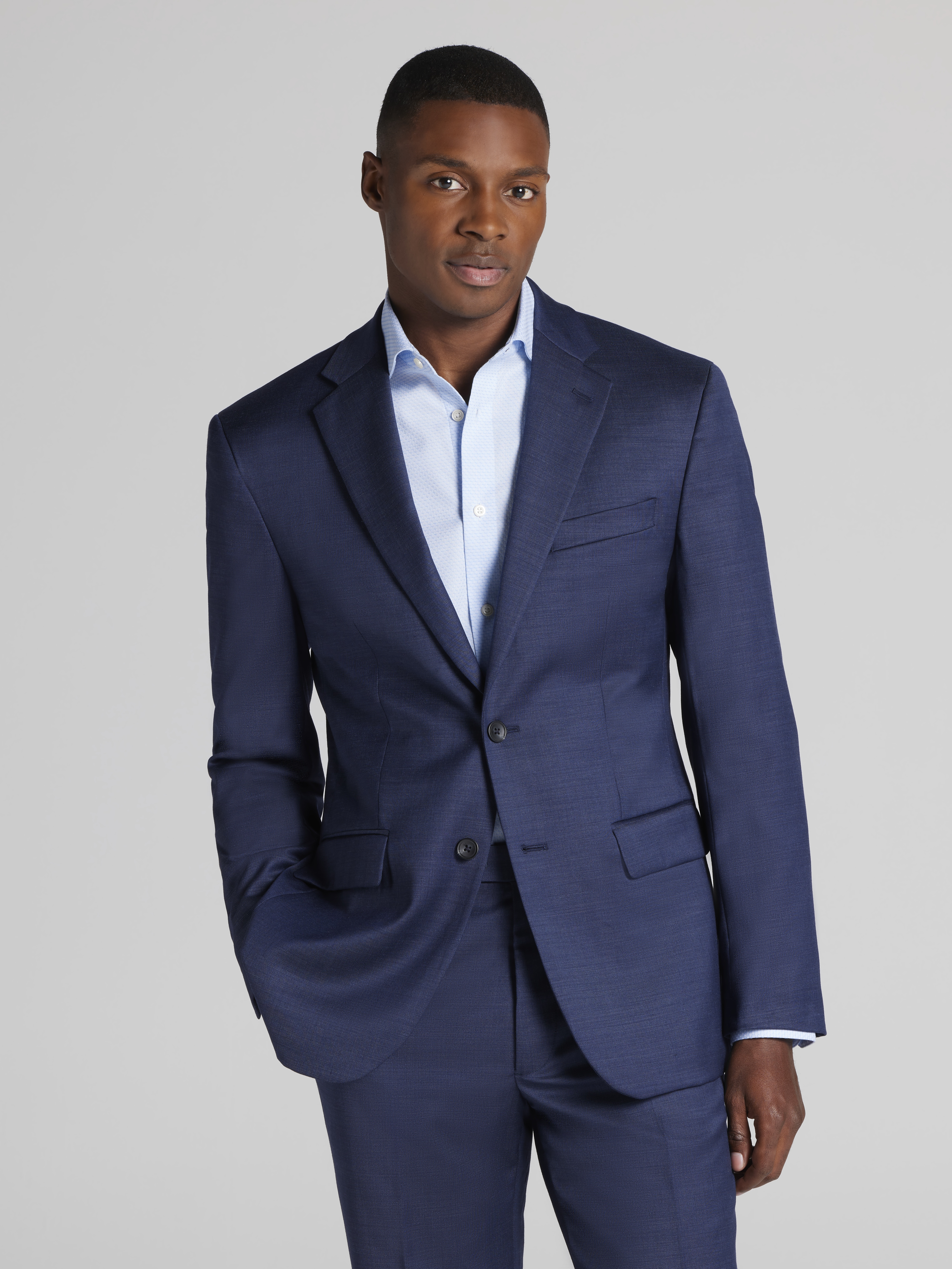 Awearness Kenneth Cole Modern Fit Wool Suit, Blue | 2 Piece Suits